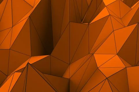 Colored low poly displaced surface with dark connecting lines Stock Illustration