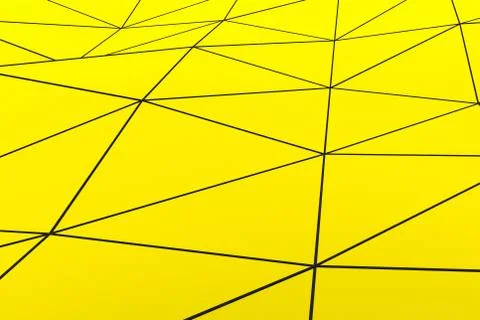 Colored low poly displaced surface with dark connecting lines Stock Illustration