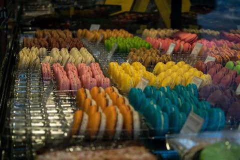 Colored macarons Stock Photos