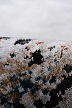 Colored machine carpet on a white background Stock-Fotos