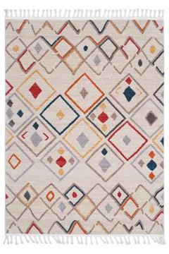 Colored machine carpet on a white background Stock Photos