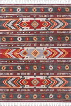 Colored machine carpet on a white background Stock Photos