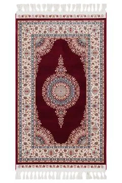 Colored machine carpet on a white background Stock Photos