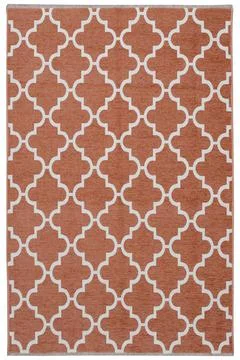 Colored machine carpet on a white background Foto stock