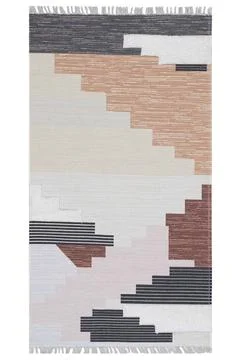 Colored machine carpet on a white background Stock Photos