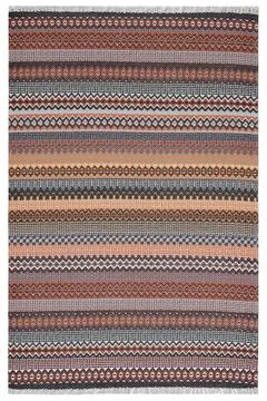 Colored machine carpet on a white background Foto stock