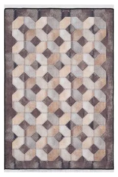 Colored machine carpet on a white background Stock Photos