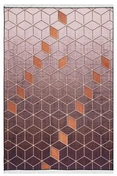 Colored machine carpet on a white background Stock Photos