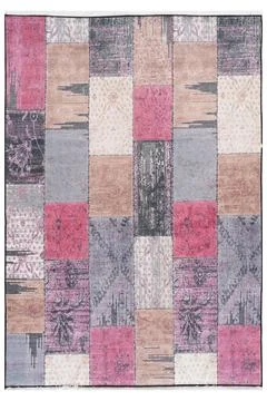 Colored machine carpet on a white background Stock Photos