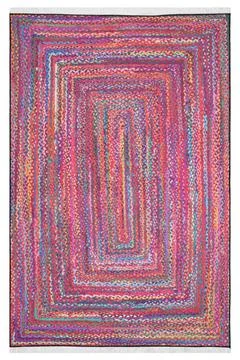 Colored machine carpet on a white background Stock Photos