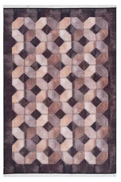 Colored machine carpet on a white background Stock Photos