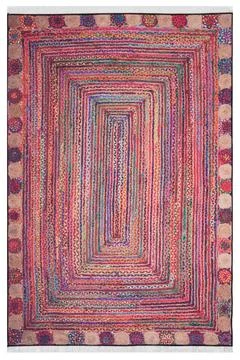 Colored machine carpet on a white background Stock Photos