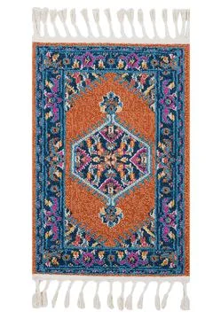 Colored machine carpet on a white background Stock Photos