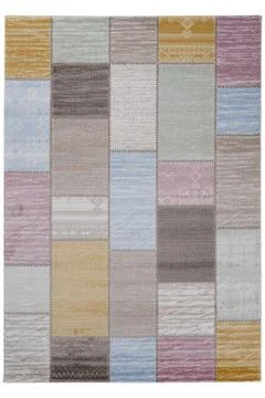 Colored machine carpet on a white background Stock Photos