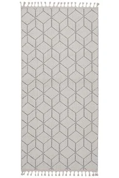 Colored machine carpet on a white background Foto stock