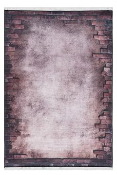 Colored machine carpet on a white background Foto stock