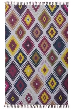 Colored machine carpet on a white background Stock Photos