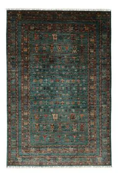 Colored machine carpet on a white background Foto stock