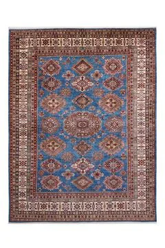 Colored machine carpet on a white background Foto stock