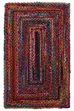 Colored machine carpet on a white background Stock Photos