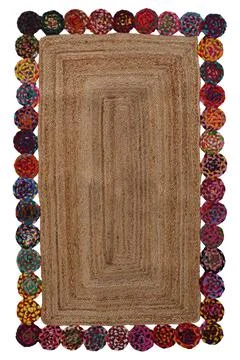Colored machine carpet on a white background Stock Photos