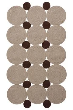 Colored machine carpet on a white background Stock Photos