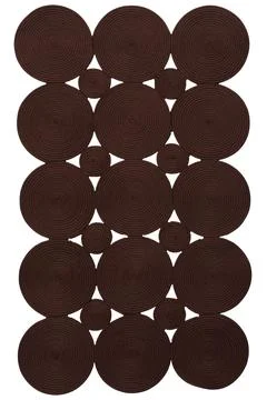 Colored machine carpet on a white background Foto stock