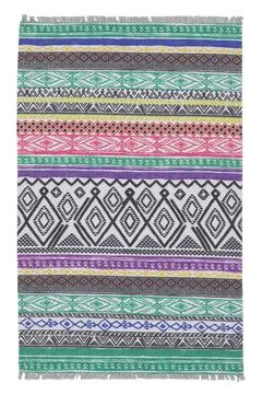 Colored machine carpet on a white background Stock Photos