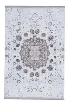 Colored machine carpet on a white background Stock Photos