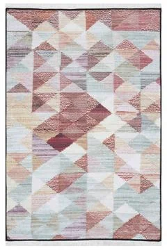 Colored machine carpet on a white background Stock Photos