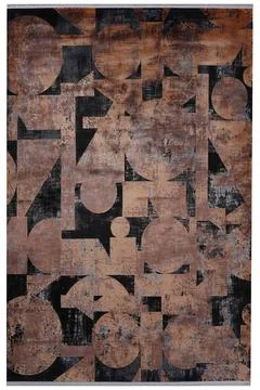 Colored machine carpet on a white background Stock Photos