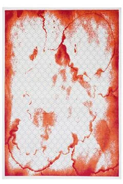 Colored machine carpet on a white background Foto stock