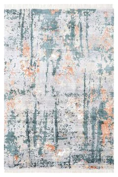 Colored machine carpets on a white background Stock Photos