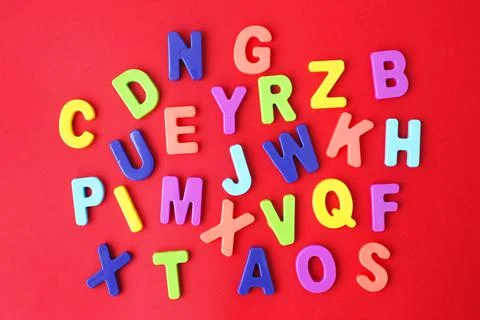 Colored, magnetic letters Stock Photos