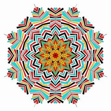 Colored mandala. decorative element for your design Illustrazione stock