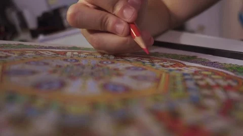 Colored mandala Stock Footage 77577078