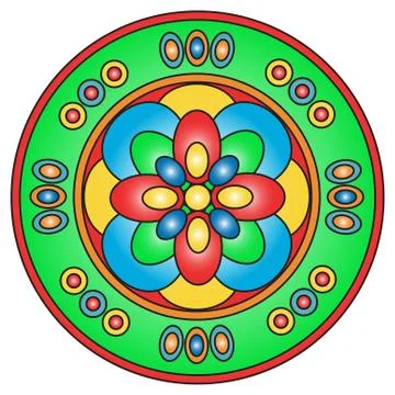 Colored mandala 스톡 일러스트