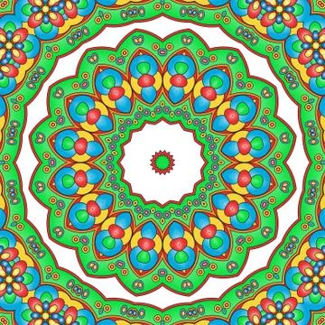 Colored mandala 스톡 일러스트