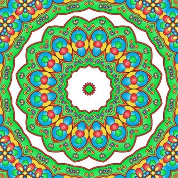 Colored mandala Illustrazione stock