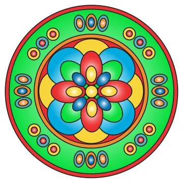 Colored mandala Stock Illustration