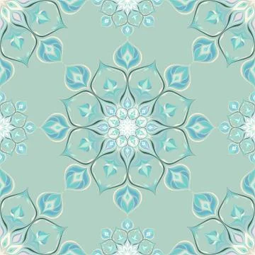 Colored mandala pattern with beautiful ornament Stock Illustration