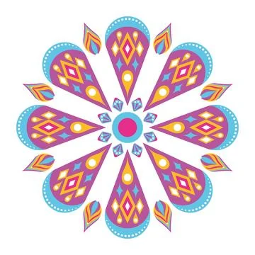 Colored mandala pattern Vector 스톡 일러스트