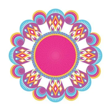 Colored mandala pattern Vector Illustrazione stock