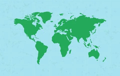 Colored map of world Illustrazione stock