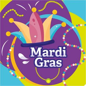 Colored mardi gras template jester hat Vector Stock-Illustration