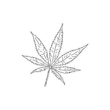 Colored marijuana leaf psychedelic Stock Illustration