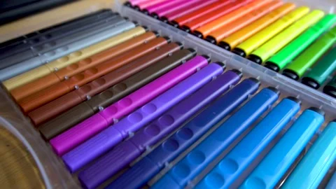 Colored markers Stock Footage 159863307