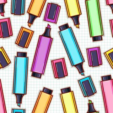 Colored markers Ilustración de archivo