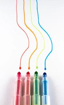Colored markers, Stock Photos