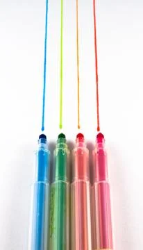 Colored markers, Stock Photos